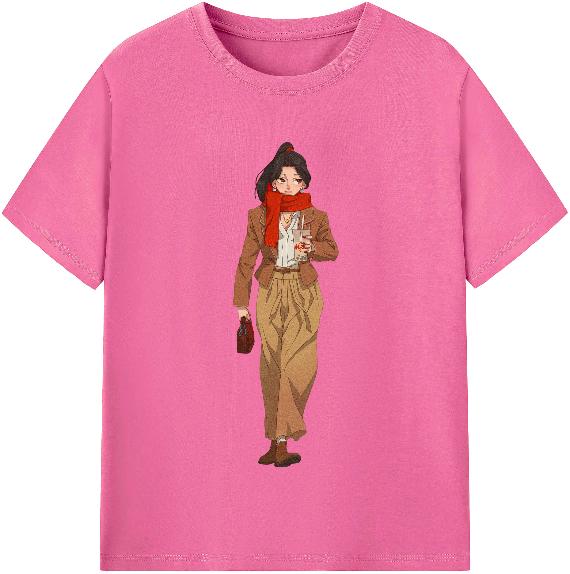 （画像用） Ne Zha 2 ナタ 魔童の大暴れ レディースカジュアルプリントTシャツ（綿100％）